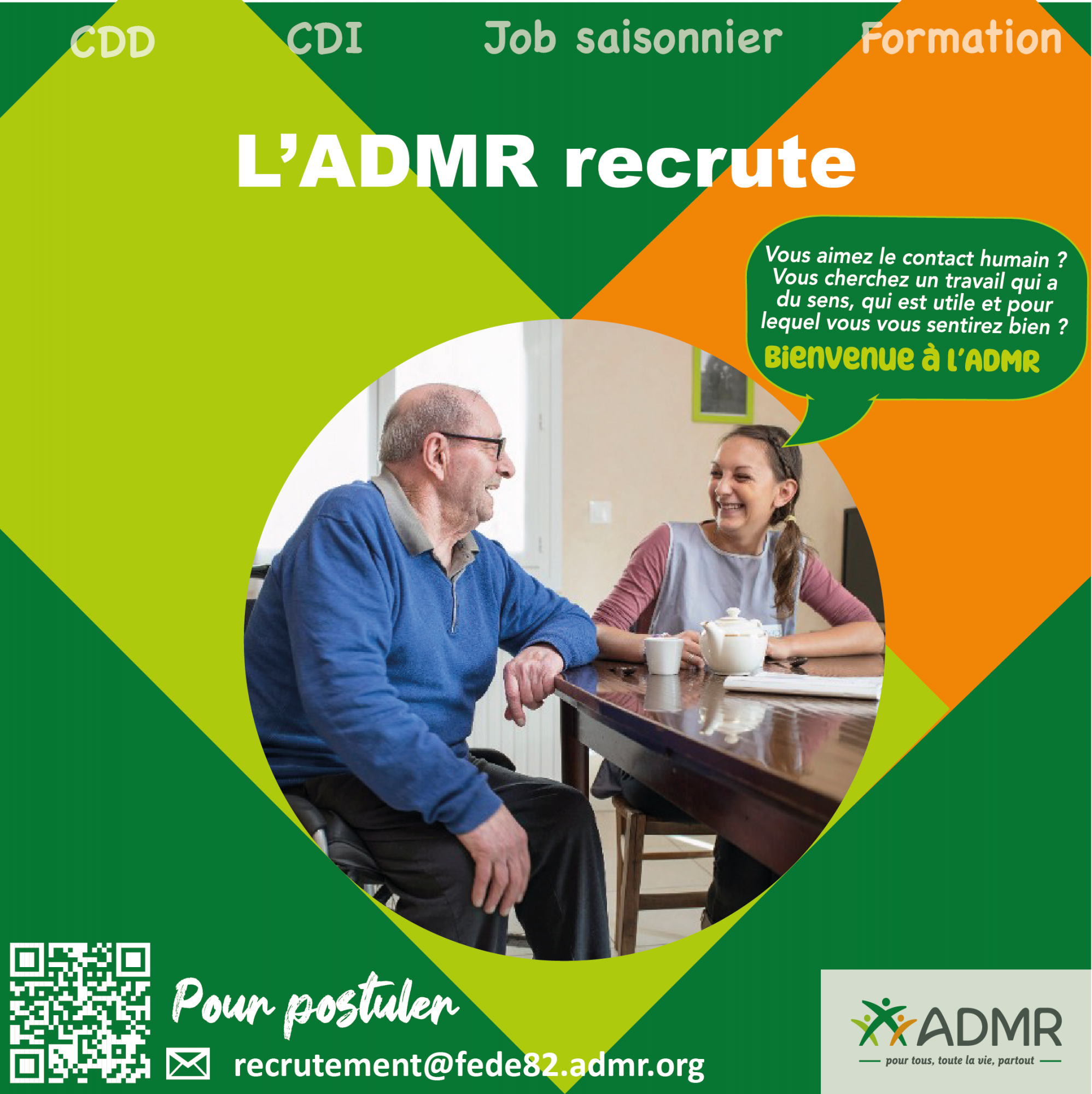 Jobs étudiants à l'ADMR